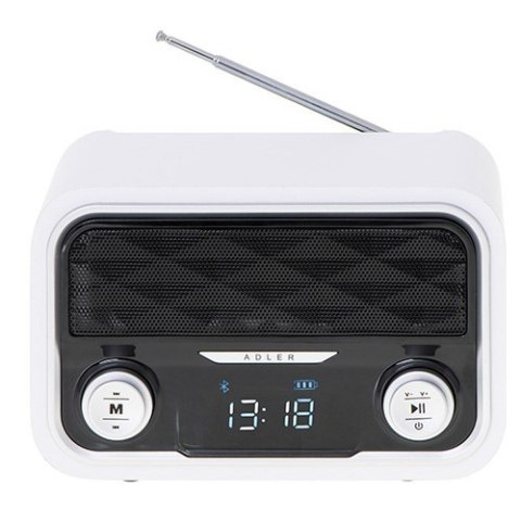 Adler | Radio Bluetooth | AD 1185 | AUX in | Biały Adler | Radio Bluetooth | AD 1185 | AUX in | Biały