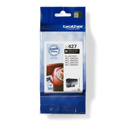 Brother LC | 427BK | Czarny | Wkład atramentowy | 3000 stron Brother LC | 427BK | Czarny | Wkład atramentowy | 3000 stron