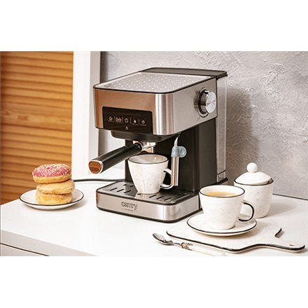 Camry | Ekspres do kawy espresso i cappuccino | CR 4410 | Ciśnienie pompy 15 bar | Wbudowany spieniacz do mleka | Półautomatyczn Camry | Ekspres do kawy espresso i cappuccino | CR 4410 | Ciśnienie pompy 15 bar | Wbudowany spieniacz do mleka | Półautomatyczn