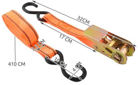 Pas mocujący bagaż 4,5M/25MM Pas mocujący bagaż 4,5M/25MM