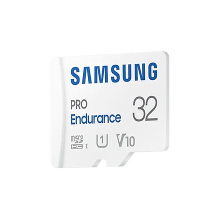 Samsung | PRO Endurance | MB-MJ32KA/EU | 32 GB | Karta pamięci microSD | Pamięć flash klasy U1, V10, Class 10 | Adapter SD Samsung | PRO Endurance | MB-MJ32KA/EU | 32 GB | Karta pamięci microSD | Pamięć flash klasy U1, V10, Class 10 | Adapter SD