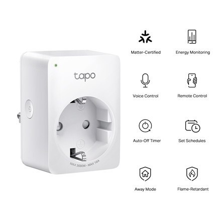 TP-LINK | Mini Smart Wi-Fi Gniazdko z Monitorowaniem Energii | Tapo P110M TP-LINK | Mini Smart Wi-Fi Gniazdko z Monitorowaniem Energii | Tapo P110M