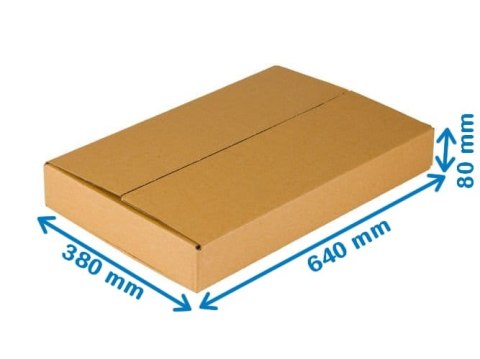 Karton Klapowy 640x380x80mm 3W B 380g/m2 - 20 sztuk Karton Klapowy 640x380x80mm 3W B 380g/m2 - 20 sztuk