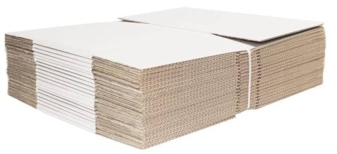 Karton klapowy 450x350x80mm BIAŁY-BRĄZOWY 365g - 100 sztuk Karton klapowy 450x350x80mm BIAŁY-BRĄZOWY 365g - 100 sztuk