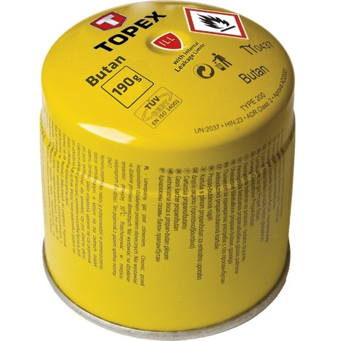 Nabój Z Gazem Butan, 190 G, System Blokowania Wypływu Gazu Nabój Z Gazem Butan, 190 G, System Blokowania Wypływu Gazu