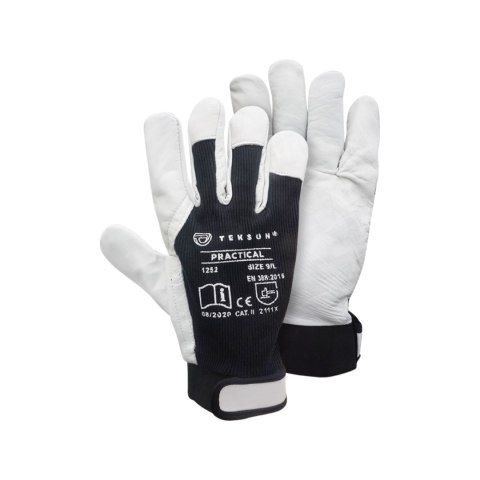 Rękawice Ochronne Tekson Practical 1252 Skóra Kozia Z Rzepem - 12 Par (10 - XL) Rękawice Ochronne Tekson Practical 1252 Skóra Kozia Z Rzepem - 12 Par (10 - XL)