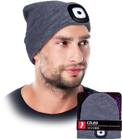 Czapka Zimowa LED Z Wymienną Latarką REIS CZLED_S Czapka Zimowa LED Z Wymienną Latarką REIS CZLED_S
