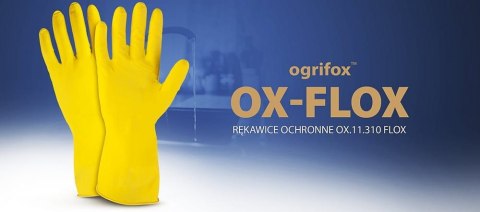 Rękawice ochronne gumowe flokowane / Żółte / OX-FLOX - 100 Par (8 - M) Rękawice ochronne gumowe flokowane / Żółte / OX-FLOX - 100 Par (8 - M)