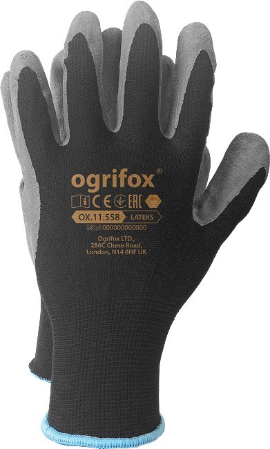 Rękawice robocze / Czarne / OX-LATEKS_BS - 100 Par (10 - XL) Rękawice robocze / Czarne / OX-LATEKS_BS - 100 Par (10 - XL)