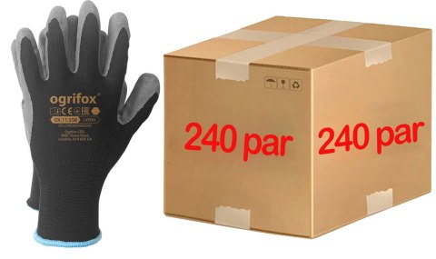 Rękawice robocze / Czarne / OX-LATEKS_BS - 240 Par (9 - L) Rękawice robocze / Czarne / OX-LATEKS_BS - 240 Par (9 - L)