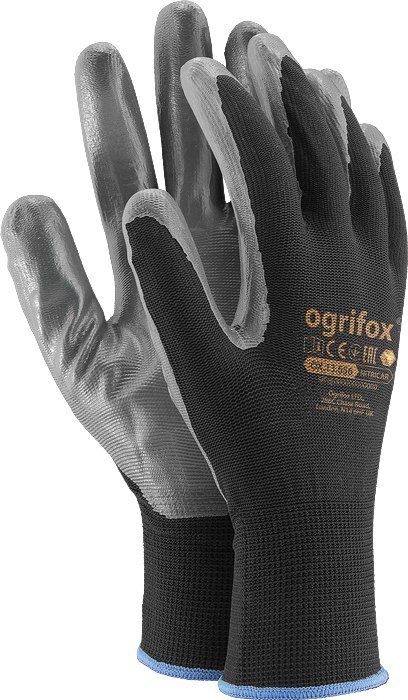 Rękawice robocze / Czarne / OX-NITRICAR_BS - 10 Par (8 - M) Rękawice robocze / Czarne / OX-NITRICAR_BS - 10 Par (8 - M)