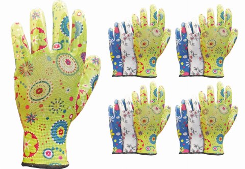 Rękawice ogrodowe / Kolorowe / RGARDEN-NI - 12 Par (6 - XS) Rękawice ogrodowe / Kolorowe / RGARDEN-NI - 12 Par (6 - XS)