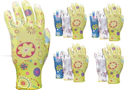 Rękawice ogrodowe / Kolorowe / RGARDEN-PU - 12 Par (9 - L) Rękawice ogrodowe / Kolorowe / RGARDEN-PU - 12 Par (9 - L)