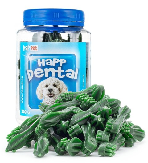 HAPP DENTAL szczoteczka mint 220g słoik HAPP DENTAL szczoteczka mint 220g słoik