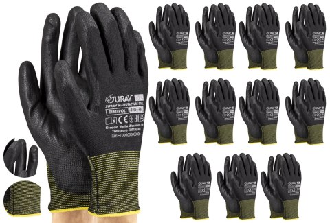 Rękawice Robocze Czarne J-TIMIPOLI_BB - 12 Par (10 - XL) Rękawice Robocze Czarne J-TIMIPOLI_BB - 12 Par (10 - XL)