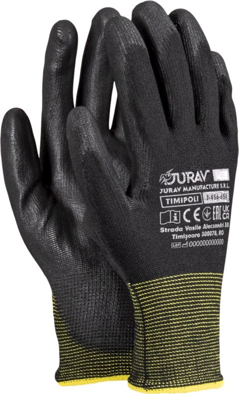Rękawice Robocze Czarne J-TIMIPOLI_BB - 120 Par (10 - XL) Rękawice Robocze Czarne J-TIMIPOLI_BB - 120 Par (10 - XL)