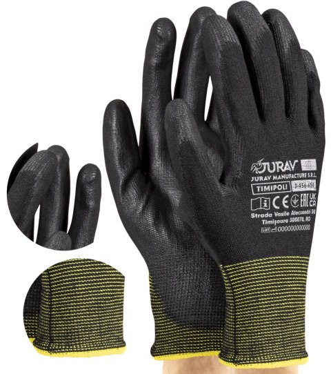 Rękawice Robocze Czarne J-TIMIPOLI_BB - 120 Par (10 - XL) Rękawice Robocze Czarne J-TIMIPOLI_BB - 120 Par (10 - XL)