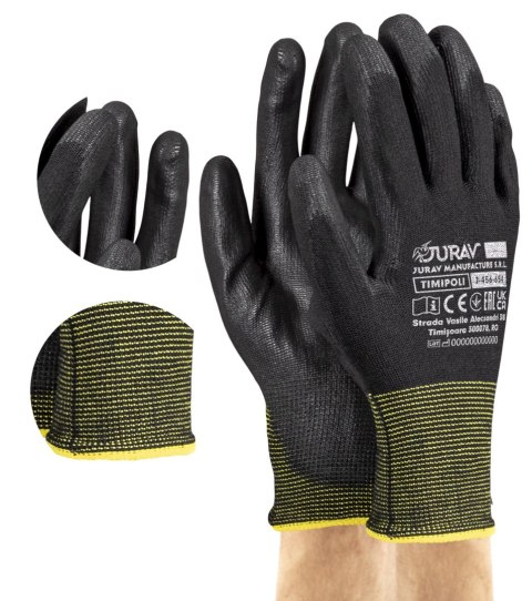 Rękawice Robocze Czarne J-TIMIPOLI_BB - 120 Par (9 - L) Rękawice Robocze Czarne J-TIMIPOLI_BB - 120 Par (9 - L)