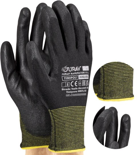 Rękawice Robocze Czarne J-TIMIPOLI_BB - 120 Par (9 - L) Rękawice Robocze Czarne J-TIMIPOLI_BB - 120 Par (9 - L)