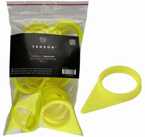 Wskaźnik Luźnej Nakrętki 32mm Żółty Fosfor 20 szt. Wskaźnik Luźnej Nakrętki 32mm Żółty Fosfor 20 szt.