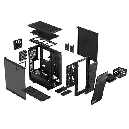 Fractal Design | Meshify 2 Compact Light Tempered Glass | Black | Power supply included | ATX Fractal Design | Meshify 2 Compact Light Tempered Glass | Black | Power supply included | ATX