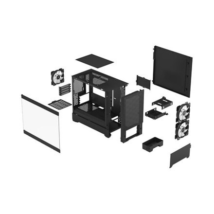 Fractal Design | Pop Mini Air RGB | Okno boczne | Black TG Clear Tint | mATX, Mini ITX | Zasilacz w zestawie Nie | ATX Fractal Design | Pop Mini Air RGB | Okno boczne | Black TG Clear Tint | mATX, Mini ITX | Zasilacz w zestawie Nie | ATX