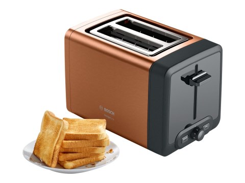 Bosch | DesignLine Toaster | TAT4P429 | Power 970 W | Number of slots 2 | Housing material Stainless Steel | Copper/Black Bosch | DesignLine Toaster | TAT4P429 | Power 970 W | Number of slots 2 | Housing material Stainless Steel | Copper/Black
