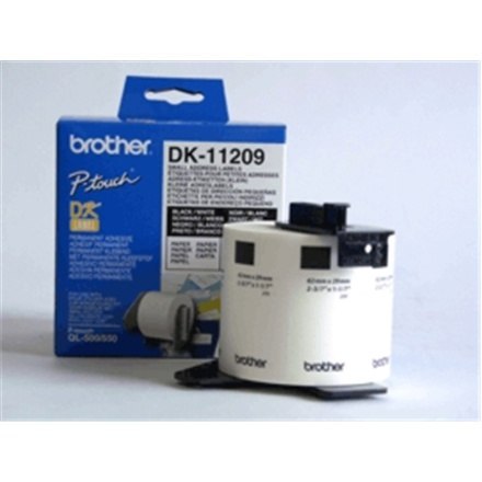 Brother | DK-11209 | Etykiety adresowe | Termiczne | Czarne na białym Brother | DK-11209 | Etykiety adresowe | Termiczne | Czarne na białym