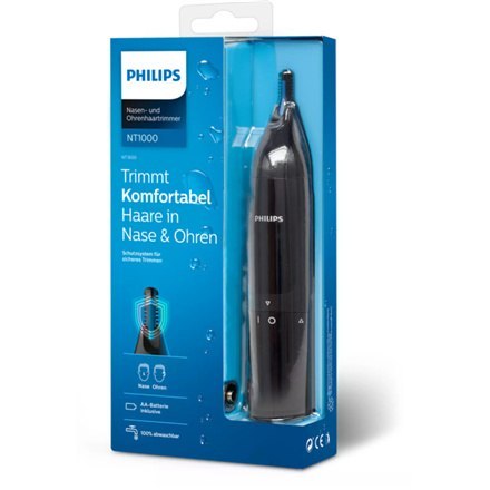 Philips | Trymer do nosa i uszu | NT1650/16 | Trymer do włosów w nosie | Wet & Dry | Czarny Philips | Trymer do nosa i uszu | NT1650/16 | Trymer do włosów w nosie | Wet & Dry | Czarny