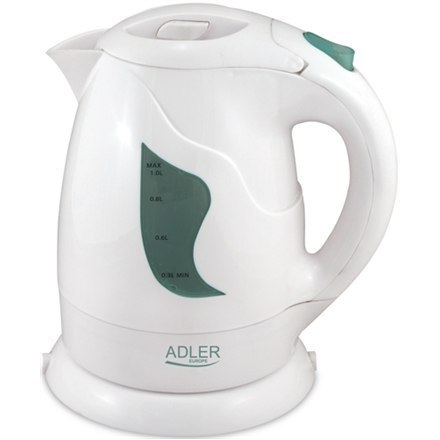 Adler | Czajnik | AD 08 | Standard | 850 W | 1 L | Plastik | Podstawa obrotowa 360° | Biały Adler | Czajnik | AD 08 | Standard | 850 W | 1 L | Plastik | Podstawa obrotowa 360° | Biały