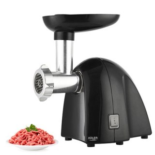 Adler | Maszynka do mielenia mięsa | AD 4811 | Czarny | 600 W | Liczba prędkości 1 | Wydajność (kg/min) 1,8 | 3 wymienne sitka: