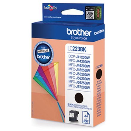 Brother | 223BK | Czarny | Wkład atramentowy | 550 stron Brother | 223BK | Czarny | Wkład atramentowy | 550 stron