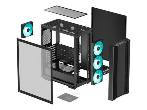 Deepcool Case CC560 V2 Black Mid-Tower Power supply included No Deepcool Case CC560 V2 Black Mid-Tower Power supply included No