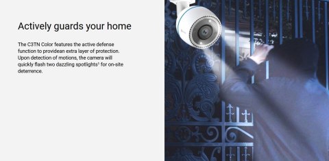 EZVIZ | Kamera IP | CS-C3TN | Bullet | 2 MP | 2,8 mm | IP67 | H.264/H.265 | MicroSD, maks. 256 GB | Biały EZVIZ | Kamera IP | CS-C3TN | Bullet | 2 MP | 2,8 mm | IP67 | H.264/H.265 | MicroSD, maks. 256 GB | Biały