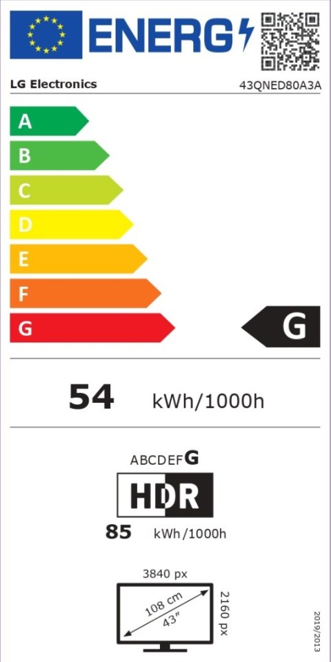 LG 43QNED80A3A | 43 | Smart TV | webOS 25 | UHD | Czarny LG 43QNED80A3A | 43 | Smart TV | webOS 25 | UHD | Czarny