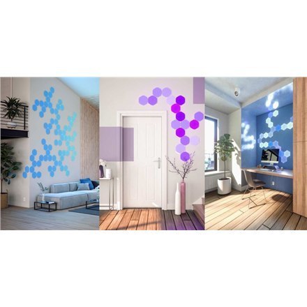 Nanoleaf|Shapes Hexagons Starter Kit (9 paneli)|16M+ Nanoleaf|Shapes Hexagons Starter Kit (9 paneli)|16M+