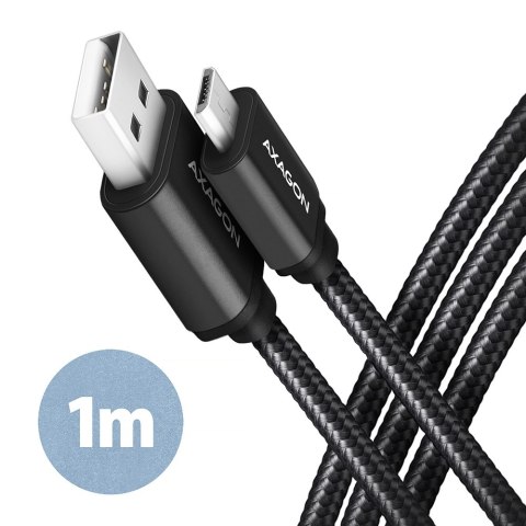 AXAGON Data and charging cable, 1 m | BUMM-AM10AB | USB Type A to USB Type Micro AXAGON Data and charging cable, 1 m | BUMM-AM10AB | USB Type A to USB Type Micro