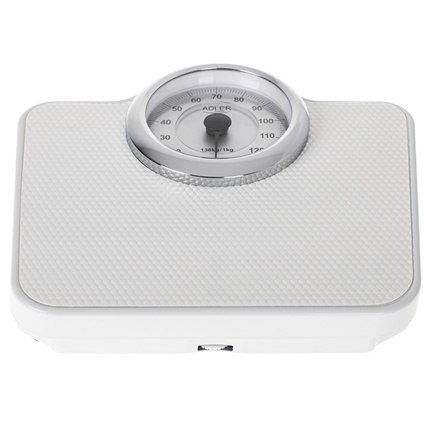 Adler | Mechaniczna waga łazienkowa | AD 8180 | Maksymalna waga (udźwig) 136 kg | Dokładność 1000 g | Biały Adler | Mechaniczna waga łazienkowa | AD 8180 | Maksymalna waga (udźwig) 136 kg | Dokładność 1000 g | Biały