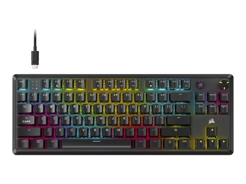 Corsair K70 CORE TKL | Mechaniczna klawiatura do gier bez klawiatury | Przewodowa | NA | Czarna | 0,973 g | MLX RED Corsair K70 CORE TKL | Mechaniczna klawiatura do gier bez klawiatury | Przewodowa | NA | Czarna | 0,973 g | MLX RED