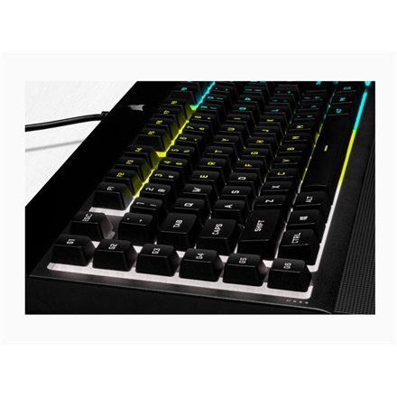 Corsair | Rubber Dome | K55 RGB PRO | Gaming Keyboard | Gaming Keyboard | RGB LED light | US | Wired | Black Corsair | Rubber Dome | K55 RGB PRO | Gaming Keyboard | Gaming Keyboard | RGB LED light | US | Wired | Black