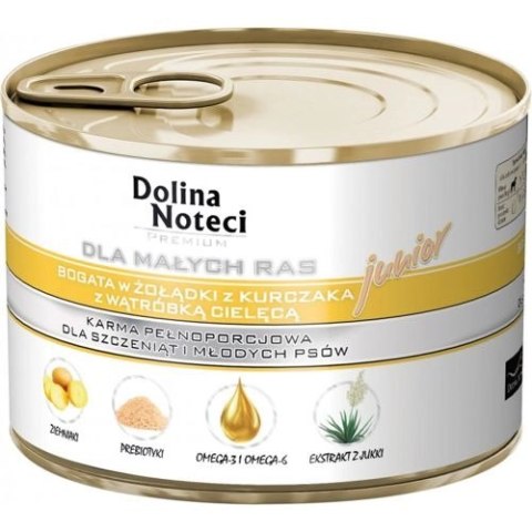 Dolina Noteci Premium Dla Psów Małych Ras Junior Bogata W Żołądki Z Kurczaka I Wątróbkę Cielęcą 185g Dolina Noteci Premium Dla Psów Małych Ras Junior Bogata W Żołądki Z Kurczaka I Wątróbkę Cielęcą 185g