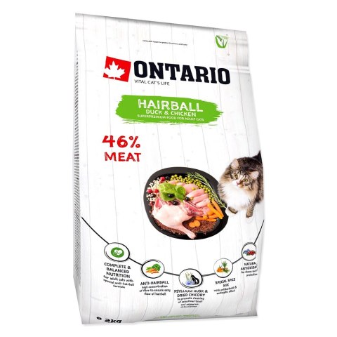 ONTARIO Cat Hairball 2kg/ Pokarm dla kotów odkłaczający (213-10125) ONTARIO