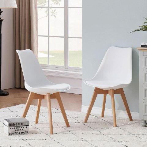 Krzesło nowoczesne Nantes DSW białe Krzesło nowoczesne Nantes DSW białe