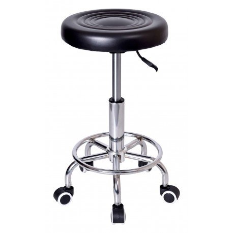Taboret fryzjerski kosmetyczny Monza czarny Taboret fryzjerski kosmetyczny Monza czarny