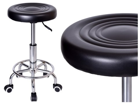 Taboret fryzjerski kosmetyczny Monza czarny Taboret fryzjerski kosmetyczny Monza czarny