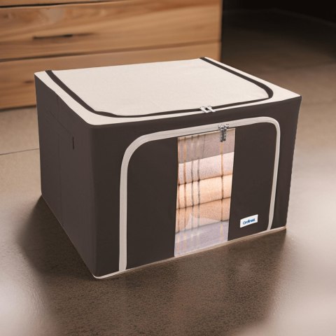 Brązowy organizer Kamai Gio Style z utwardzonymi ściankami, bocznymi uchwytami i okienkiem, pojemność 66L Brązowy organizer Kamai Gio Style z utwardzonymi ściankami, bocznymi uchwytami i okienkiem, pojemność 66L