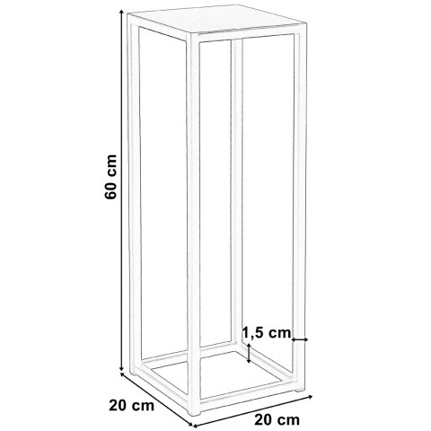 Kwietnik Piatto loft 60 cm czarny Kwietnik Piatto loft 60 cm czarny