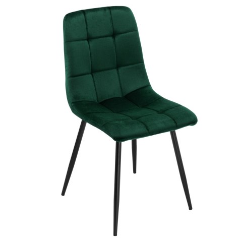Krzesło welurowe DENVER velvet ciemnozielone Krzesło welurowe DENVER velvet ciemnozielone