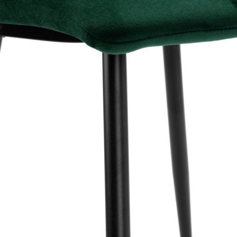 Krzesło welurowe DENVER velvet ciemnozielone Krzesło welurowe DENVER velvet ciemnozielone