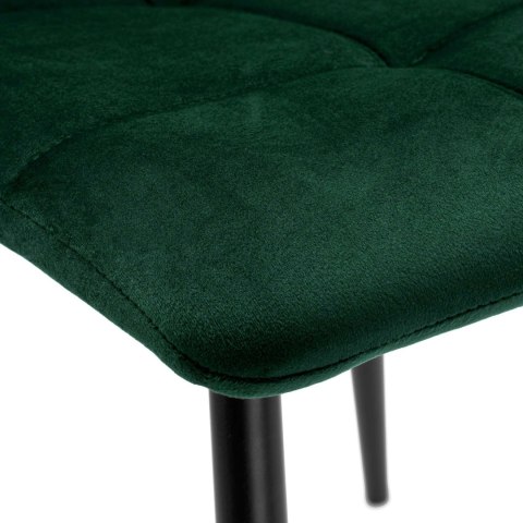Krzesło welurowe DENVER velvet ciemnozielone Krzesło welurowe DENVER velvet ciemnozielone